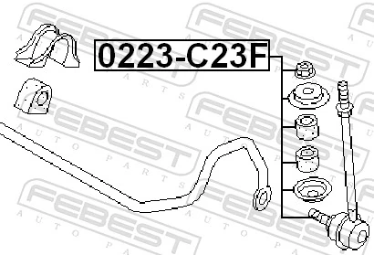 FEBEST 0223-C23F Link/Coupling Rod, stabiliser bar