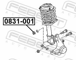 FEBEST 0831-001 Caster Shim, axle beam