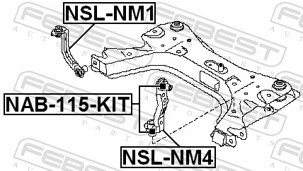 Holder, support frame/subframe NSL-NM4