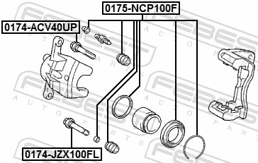 Repair Kit, brake caliper 0175-NCP100F