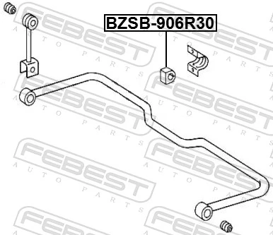 Mounting, stabiliser bar BZSB-906R30