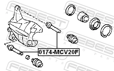 FEBEST 0174-MCV20F Guide Bolt, brake caliper