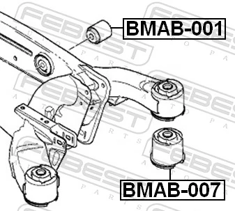 FEBEST BMAB-001 Bushing, axle beam