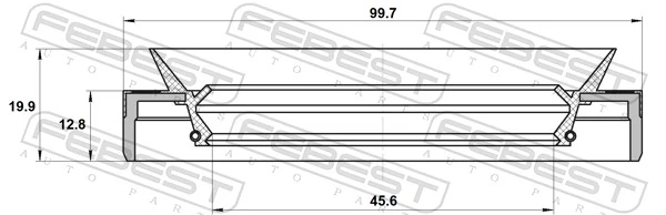 FEBEST 95MES-47981320C Shaft Seal, drive shaft