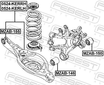 Control/Trailing Arm, wheel suspension 0524-KERRH