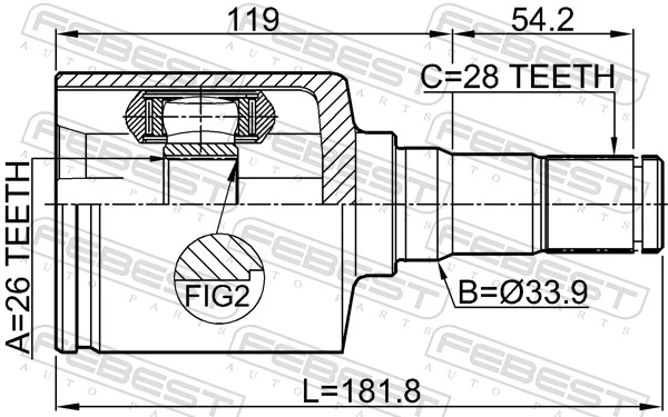 Joint Kit, drive shaft 2111-CA2LH