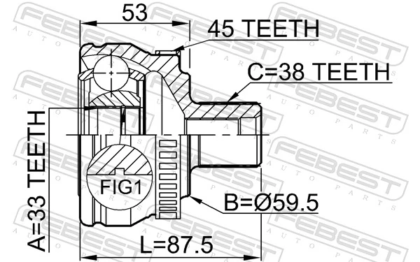 Joint Kit, drive shaft 1710-A4A45