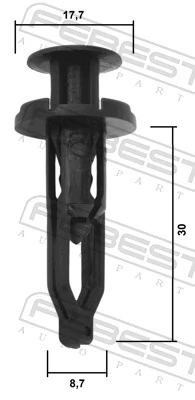 FEBEST 88570-102 Clip, trim/protection strip