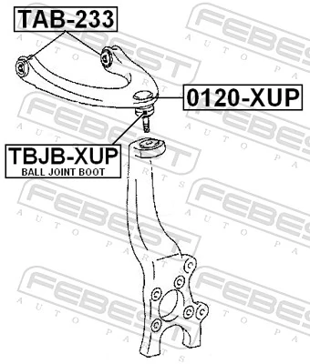 Mounting, control/trailing arm TAB-233