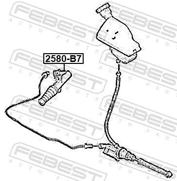 Slave Cylinder, clutch 2580-B7