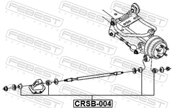 FEBEST CRSB-004 Mounting, control/trailing arm