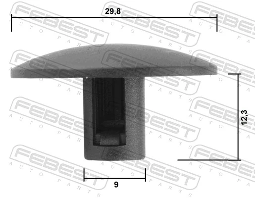 FEBEST 88570-220 Clip, trim/protection strip