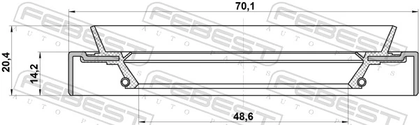 FEBEST 95HDS-50701420X Shaft Seal, drive shaft