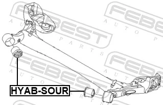 FEBEST HYAB-SOUR Bushing, axle beam