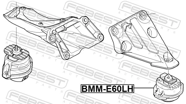 FEBEST BMM-E60LH Mounting, engine