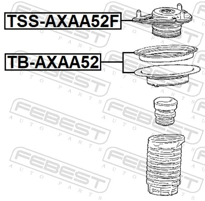 FEBEST TSS-AXAA52F Suspension Strut Support Mount