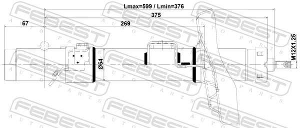 FEBEST 03110-007FR Shock Absorber