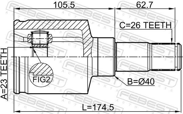 Joint Kit, drive shaft 2111-CB320ATLH