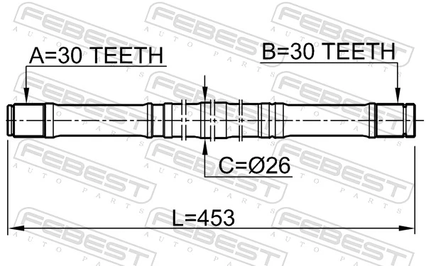 FEBEST 0412-CY2MTLH Drive Shaft