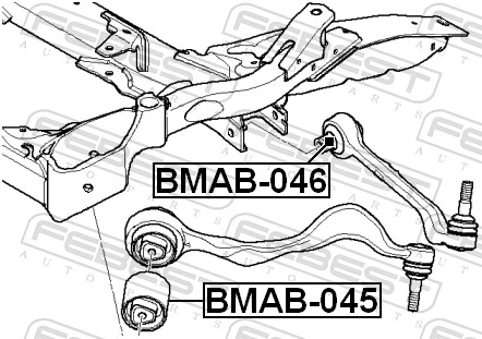 FEBEST BMAB-046 Mounting, control/trailing arm