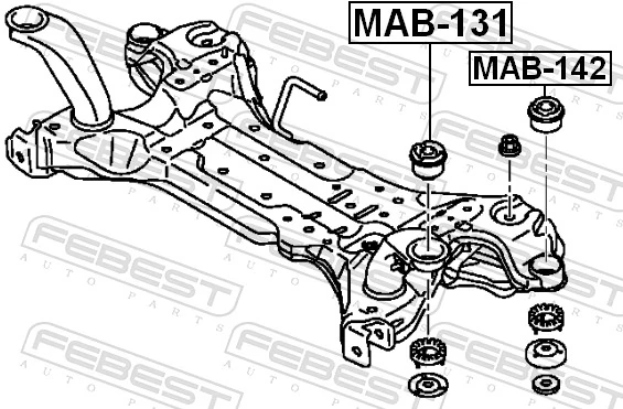 FEBEST MAB-131 Bushing, axle beam