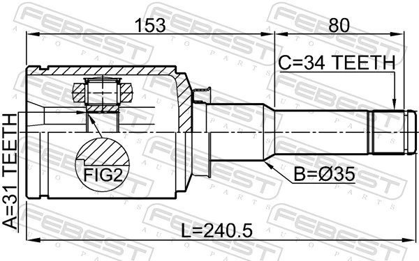 Joint Kit, drive shaft 1011-J300LH