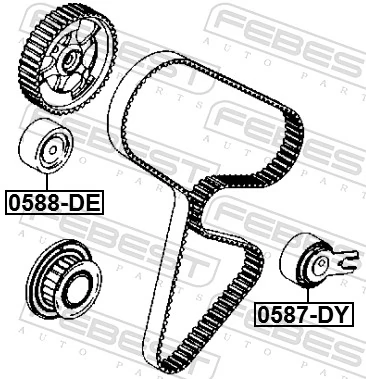 Deflection Pulley/Guide Pulley, timing belt 0588-DE