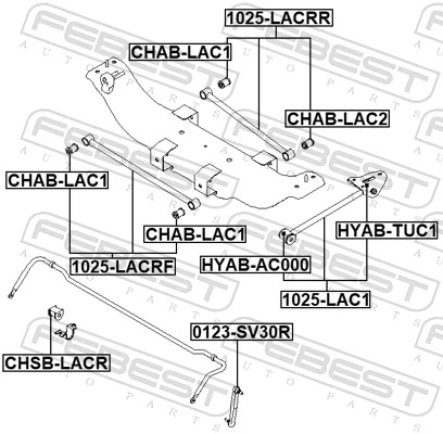 FEBEST 1025-LACRF Control/Trailing Arm, wheel suspension