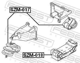 Mounting, engine SZM-018