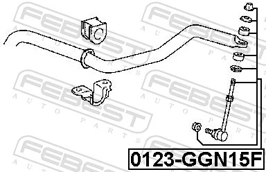FEBEST 0123-GGN15F Link/Coupling Rod, stabiliser bar