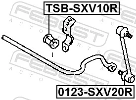 FEBEST TSB-SXV10R Mounting, stabiliser bar