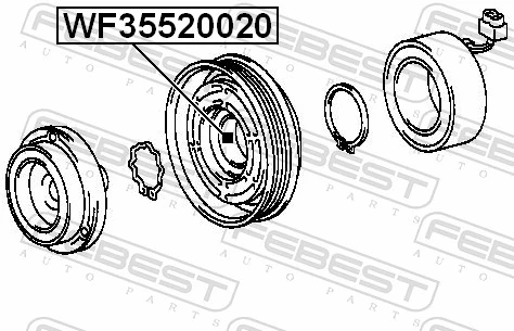 FEBEST WF35520020 Bearing, compressor shaft