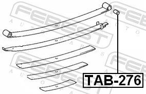FEBEST TAB-276 Bushing, leaf spring