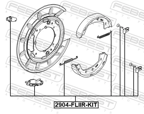 Accessory Kit, parking brake shoes 2904-FLIIR-KIT