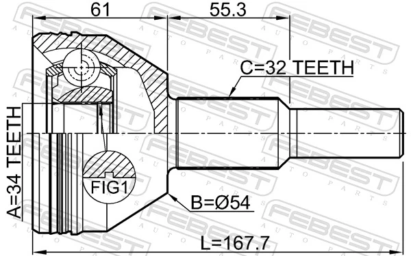 Joint Kit, drive shaft 2010-VOY