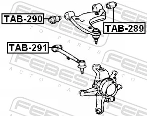 Mounting, control/trailing arm TAB-289