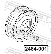 Wheel Stud 2485B-001