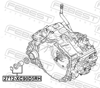 FEBEST 2712-XC90D5RH Repair Sleeve, trans. output shaft (automatic transmission)