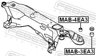 FEBEST MAB-4EA3 Bushing, axle beam
