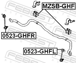 Link/Coupling Rod, stabiliser bar 0523-GHFR