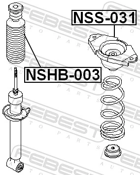 Suspension Strut Support Mount NSS-031