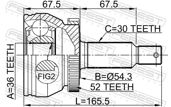 Joint Kit, drive shaft 1210-SFCLA52