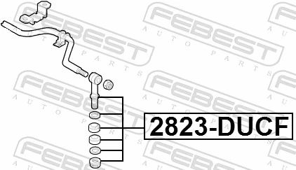 FEBEST 2823-DUCF Link/Coupling Rod, stabiliser bar