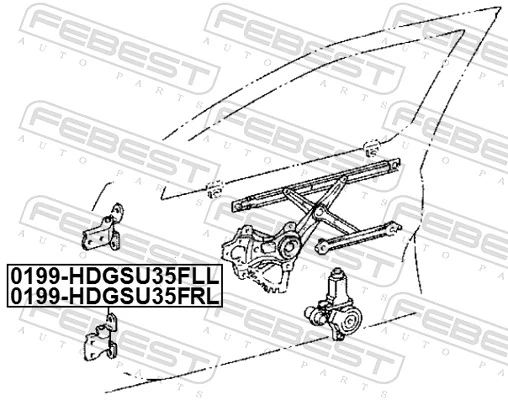 FEBEST 0199-HDGSU35FLL Door Hinge