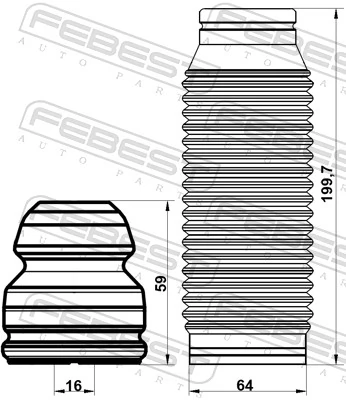 Dust Cover Kit, shock absorber HYSHB-IX20F-KIT