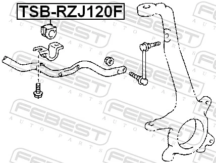 Mounting, stabiliser bar TSB-RZJ120F