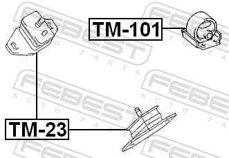 Mounting, engine TM-23