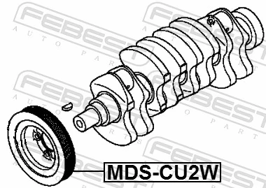 FEBEST MDS-CU2W Belt Pulley, crankshaft