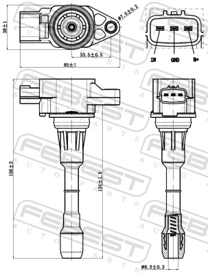 FEBEST 02640-008 Ignition Coil