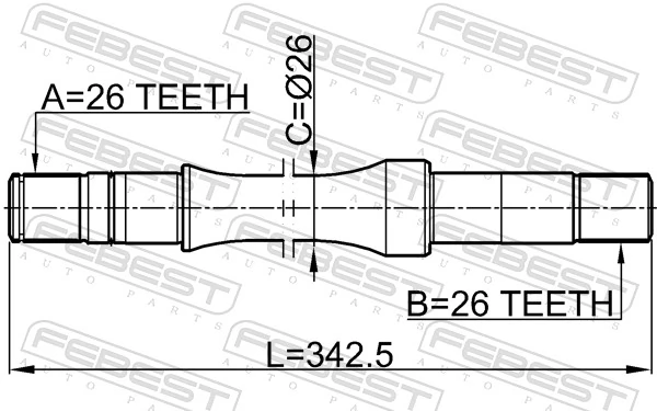 FEBEST 0712-RH413WD Drive Shaft